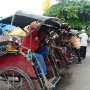 With some cheerful local trishaw riders in Banjarmasin