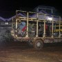 1st night at a Warung - a roadside truck stop in Borneo jungle