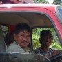 On the jungle roads, convoy of 3 or 4 vehicules are usually formed as they headed in the same direction. I learned that\'s how they have solidarity for each other. Here this truck tagged along behind us all the way to Sangatta - they were so funny and cheerful