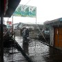 When it rain, its slippery on the wooden ramps that inter-connect the fishing village