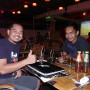 Having a drink with 2 locals at my hotel. On left is Md Read One, and Irwan.